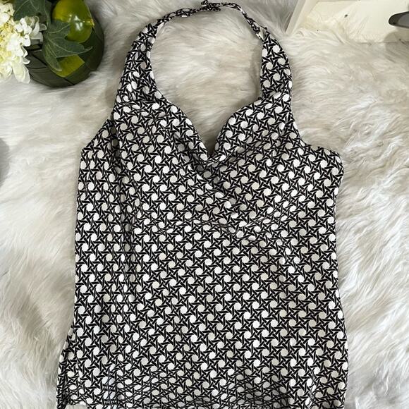 NEW Ann Taylor Silk Tailored Cowl Halter Fitted Multi-Way Blouse + Scarf 2P NWT - Picture 10 of 16